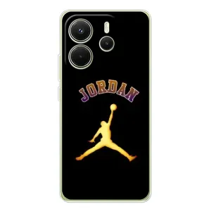 Чехлы для Xiaomi Redmi Note 14 4G - с картинкой JORDAN (AlphaPrint) (Jordan Gold)