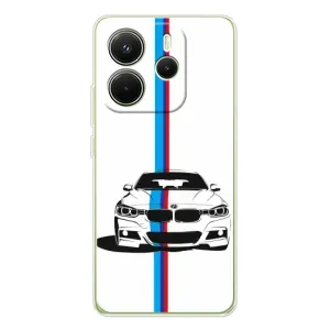 Чехол для Редми Ноут 14 4Джи - с принтом БМВ (AlphaPrint) (Машина БМВ)