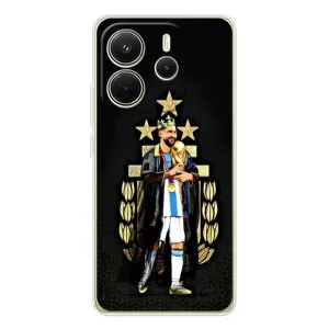 Чехлы для Xiaomi Redmi Note 14 4G (Leo чемпион) (AlphaPrint) (Месси Король)