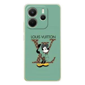 Чехлы Луи Витон для Xiaomi Redmi Note 14 4G (AlphaPrint - LOUIS VUITTON) (Микки Маус LV)