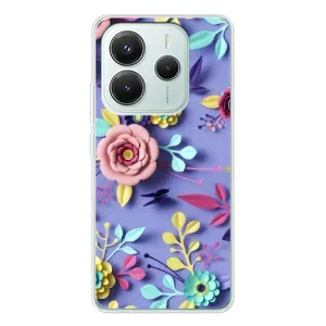 Чехлы с Цветами для Xiaomi Redmi Note 14 5G (VPrint) (Цветочный дизайн)