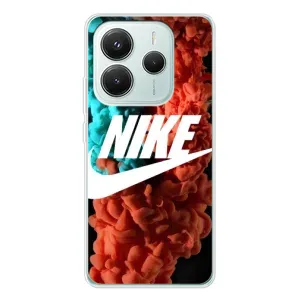 Чехол для Xiaomi Redmi Note 14 5G - с принтом Найк (AlphaPrint) (Дымчатый найк)