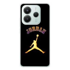 Чехлы для Xiaomi Redmi Note 14 5G - с картинкой JORDAN (AlphaPrint) (Jordan Gold)