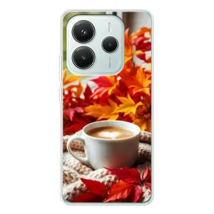 Чехол с уникальным дизайном «Осень с кофе» для Xiaomi Redmi Note 14 5G
