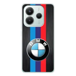 Чехол для Редми Ноут 14 5Джи - с принтом БМВ (AlphaPrint) (Лого BMW)