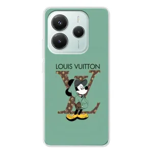 Чехлы Луи Витон для Xiaomi Redmi Note 14 5G (AlphaPrint - LOUIS VUITTON) (Микки Маус LV)