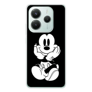 Эксклюзивный чехол для Xiaomi Redmi Note 14 5G (AlphaPrint - Мультяшные) (Микки на черном)