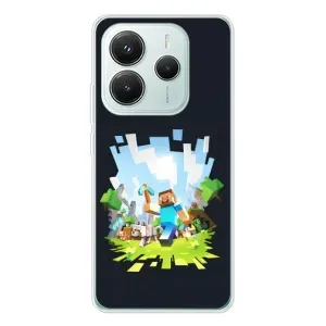 Чохол Майнкрафт на Xiaomi Redmi Note 14 5G (AlphaPrint) Minecraft (персонажі Minecraft)
