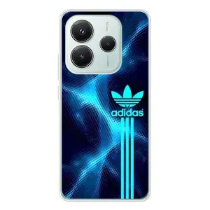 Чехлы Адидас для Xiaomi Redmi Note 14 5G (AlphaPrint) (Синий Адидас)
