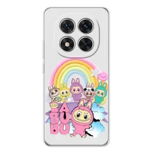 Чехол с Лабубу на Xiaomi Redmi Note 14 Pro Plus (Фон Лабубу)