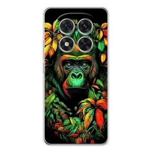 Чохол з Мавпами Xiaomi Redmi Note 14 Pro Plus - (AlphaPrint) (Мавпа в квітах)
