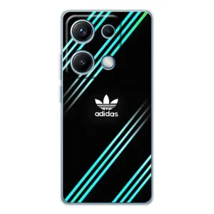 Чехлы Адидас для Xiaomi Redmi Note 14S (AlphaPrint) (Адидас с полосами)