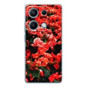 Чехлы с Цветами для Xiaomi Redmi Note 14S (VPrint) (Цветы красные)