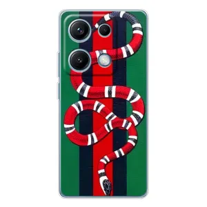 Чехлы ГУЧЧИ для Редми Нот 14С (AlphaPrint) (Gucci змия)