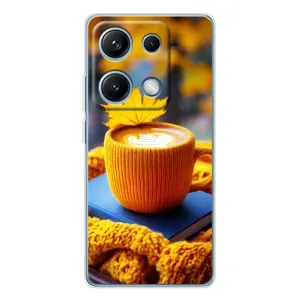 Чехол с принтом «Кофе на желтом пледе» для Xiaomi Redmi Note 14S