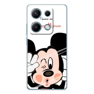 Эксклюзивный чехол для Xiaomi Redmi Note 14S (AlphaPrint - Мультяшные) (Маус Микки)