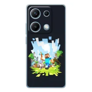Чохол Майнкрафт на Xiaomi Redmi Note 14S (AlphaPrint) Minecraft (персонажі Minecraft)