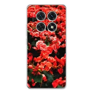 Чехлы с Цветами для Xiaomi Redmi Note 15 5G (VPrint) (Цветы красные)