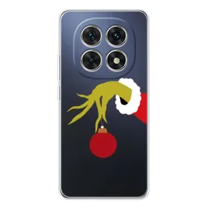 Зимні Чохли для Шьомуі Мі Redmi Ноте 15 5G - прозорий фон (Грінч з іграшкою)