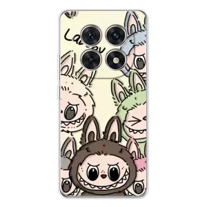 Чехол с Лабубу на Xiaomi Redmi Note 15 5G (Золотая обезьяна Bored Ape)