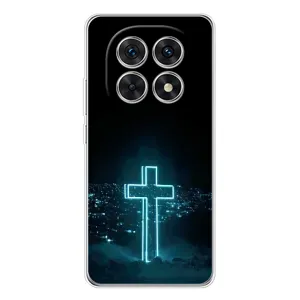 Чехол для Xiaomi Redmi Note 15 5G (AlphaPrint) - (Христианские) (Крест и город)