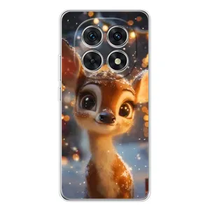 Яскравий чохол для Xiaomi Redmi Note 15 5G з Зимові Оленята (Оленятко серед гірлянд)
