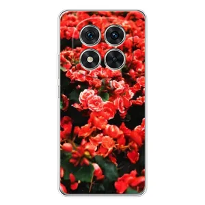 Чехлы с Цветами для Xiaomi Redmi Note 15 Pro 5G (VPrint) (Цветы красные)