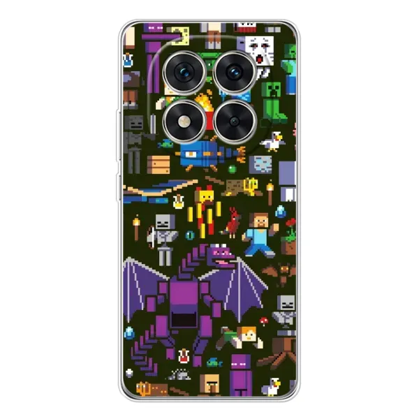 Чохол з принтом «Колаж Майнкрафт» для Xiaomi Redmi Note 15 Pro Plus