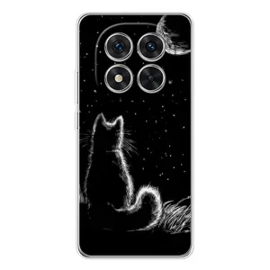 Чехол с принтом «Котик и луна» для Xiaomi Redmi Note 15 Pro Plus