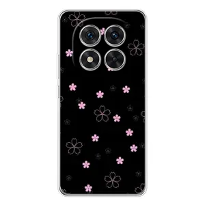 Чохол з розовим принтом для Xiaomi Redmi Note 15 Pro Plus (Рожеві квіти на чорному)