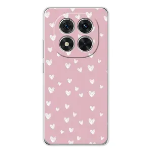 Чохол з розовим принтом для Xiaomi Redmi Note 15 Pro Plus (Сердечки на рожевому)