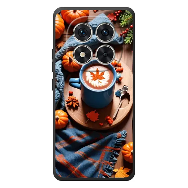 Чехол с принтом «Кофе и тыковки» для Xiaomi Redmi Note 15 Pro