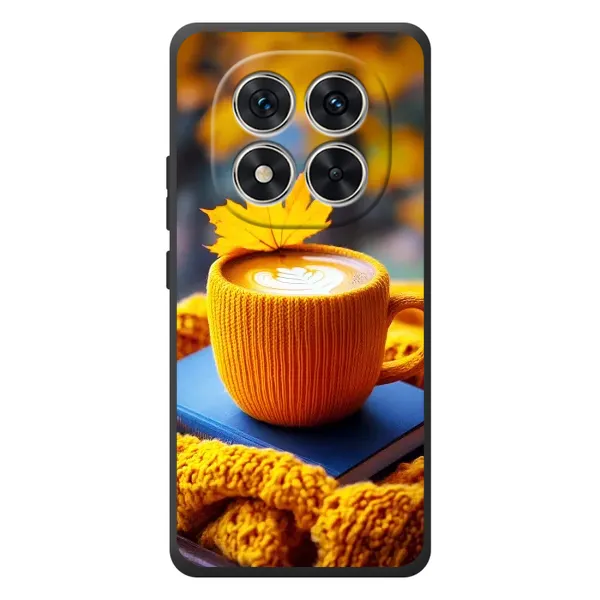 Чехол с принтом «Кофе на желтом пледе» для Xiaomi Redmi Note 15 Pro
