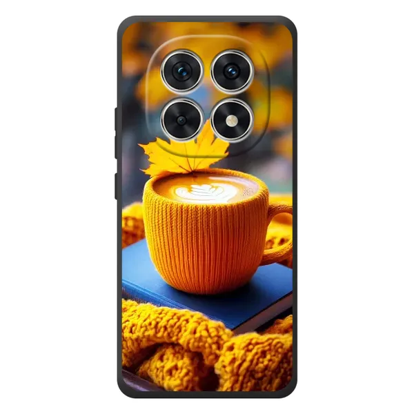 Чехол с принтом «Кофе на желтом пледе» для Xiaomi Redmi Note 15