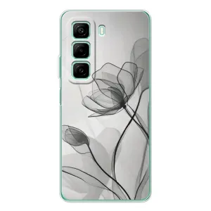 Чехол с цветочным принтом на Xiaomi Redmi Ноутбук 15R
(Черные цветы)