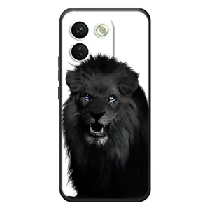 Чехлы с картинками животных Xiaomi Redmi Note 17 Pro Max (Черный ЛЕВ)