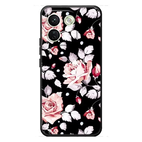 Чохол з принтом «Квіти на чорному» для Xiaomi Redmi Note 17 Pro Max Чохол з принтом «Квіти на чорному» для Xiaomi Redmi Note 17 Pro Max