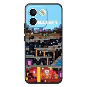 Чохол Майнкрафт на Xiaomi Redmi Note 17 Pro Max (AlphaPrint) Minecraft (фон Minecraft)
