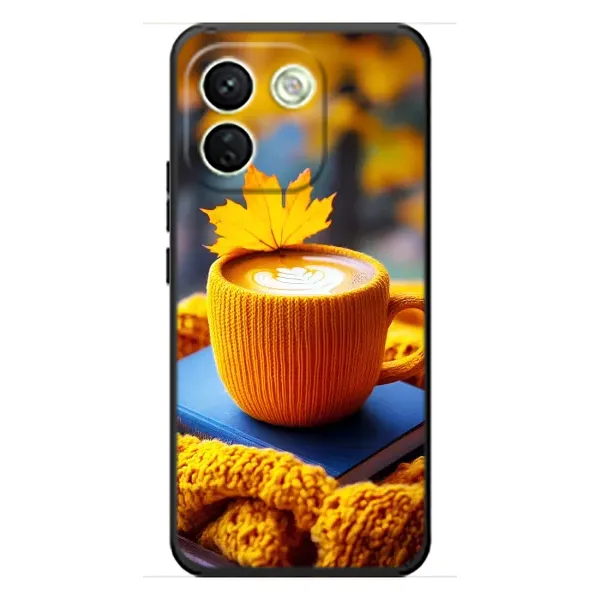 Чохол з принтом «Кава на жовтому пледі» для Xiaomi Redmi Note 17 Pro Max