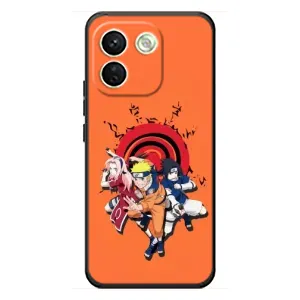 Naruto Anime Чехлы для Сяоми Редми Ноте 17 Про Макс (AlphaPrint) (команда Наруто)