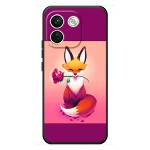 Чехлы с картинкой Лисички для Xiaomi Redmi Note 17 Pro Max (VPrint) (Лисичка с розочкой)
