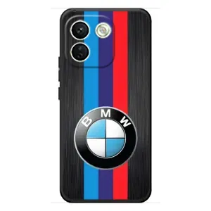 Чехол для Сяоми Редми Ноте 17 Про Макс - с принтом БМВ (AlphaPrint) (Лого BMW)