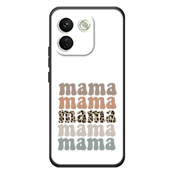Чехол с принтом «Текстовый коллаж мама» для Xiaomi Redmi Note 17 Pro Max