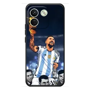 Чехлы для Xiaomi Redmi Note 17 Pro Max (Leo чемпион) (AlphaPrint) (Месси с кубком)