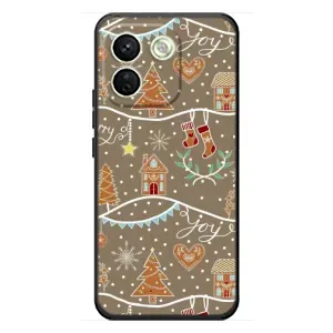 Новорічні, Святкові Чохли для Xiaomi Redmi Note 17 Pro Max - 2024 год (Новорічні пряники)