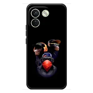 Чехол с Обезьянами Xiaomi Redmi Note 17 Pro Max - (AlphaPrint) (Три обезьяны)