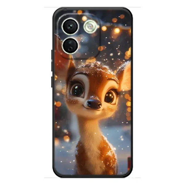Чехол с принтом «Олененок среди гирлянд» для Xiaomi Redmi Note 17 Pro Max