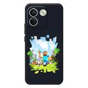 Чохол Майнкрафт на Xiaomi Redmi Note 17 Pro Max (AlphaPrint) Minecraft (персонажі Minecraft)
