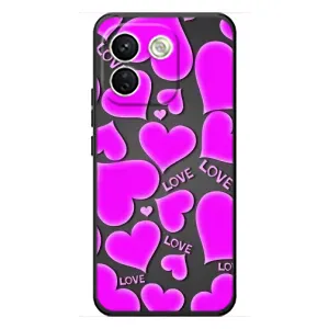Чехлы для любимой на Сяомі Редмі Ноте 17 Про Макс (VPrint) (Pink hearts)