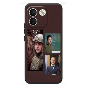 Чехол для Xiaomi Redmi Note 17 Pro Max (AlphaPrint - с принтом Зеленского) (Президент)